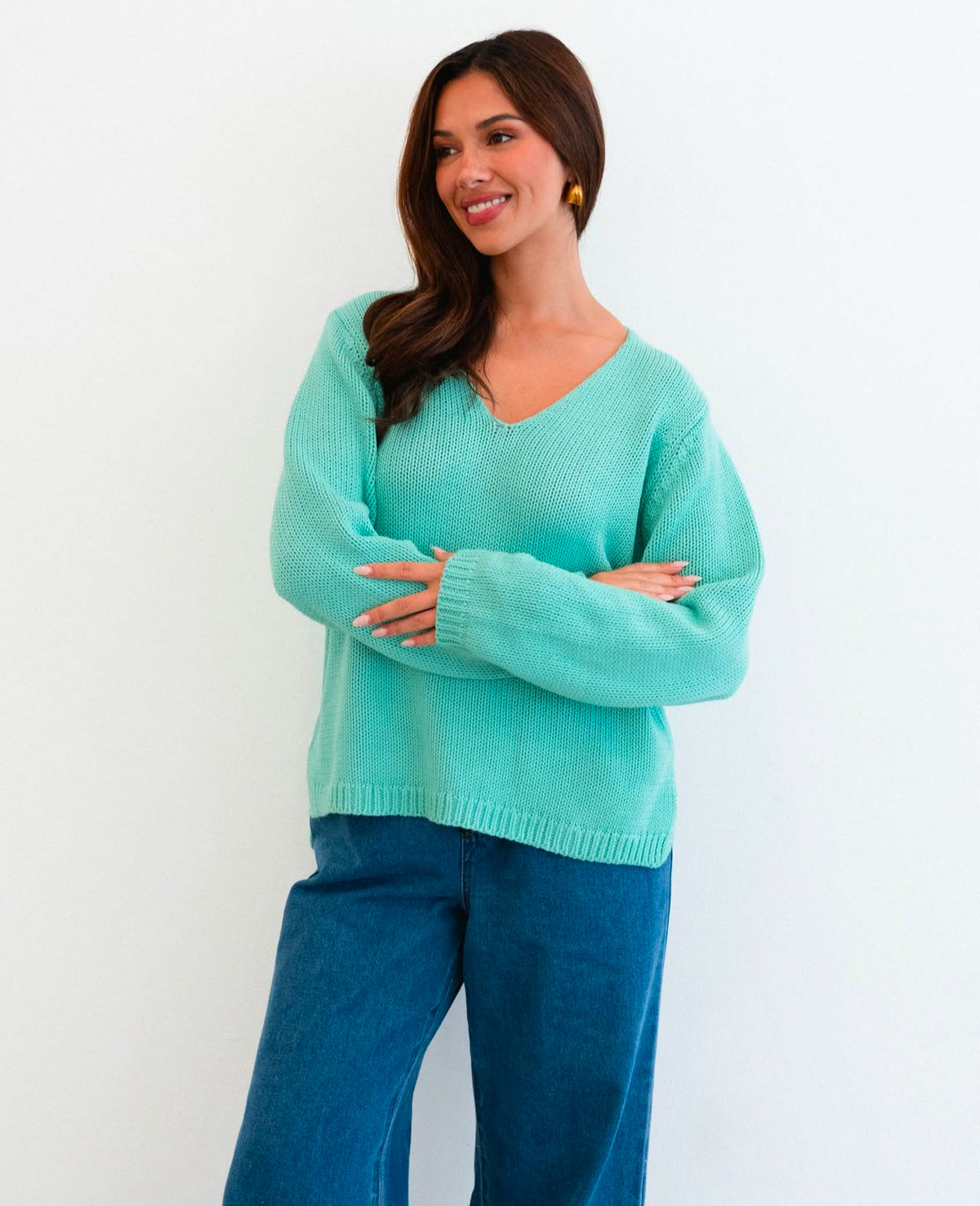 Aqua Cotton Jumper