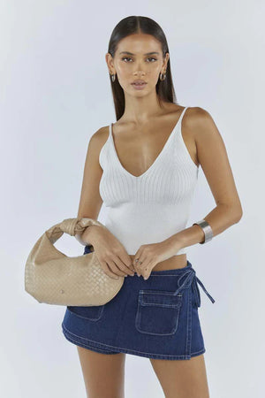 Eve Nude Weave Handbag