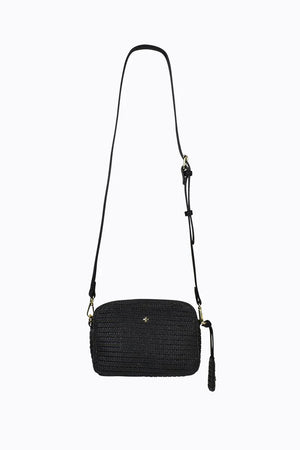 Rara Black Raffia Handbag