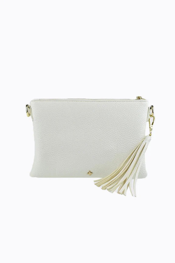 Kourtney White Pebble Handbag